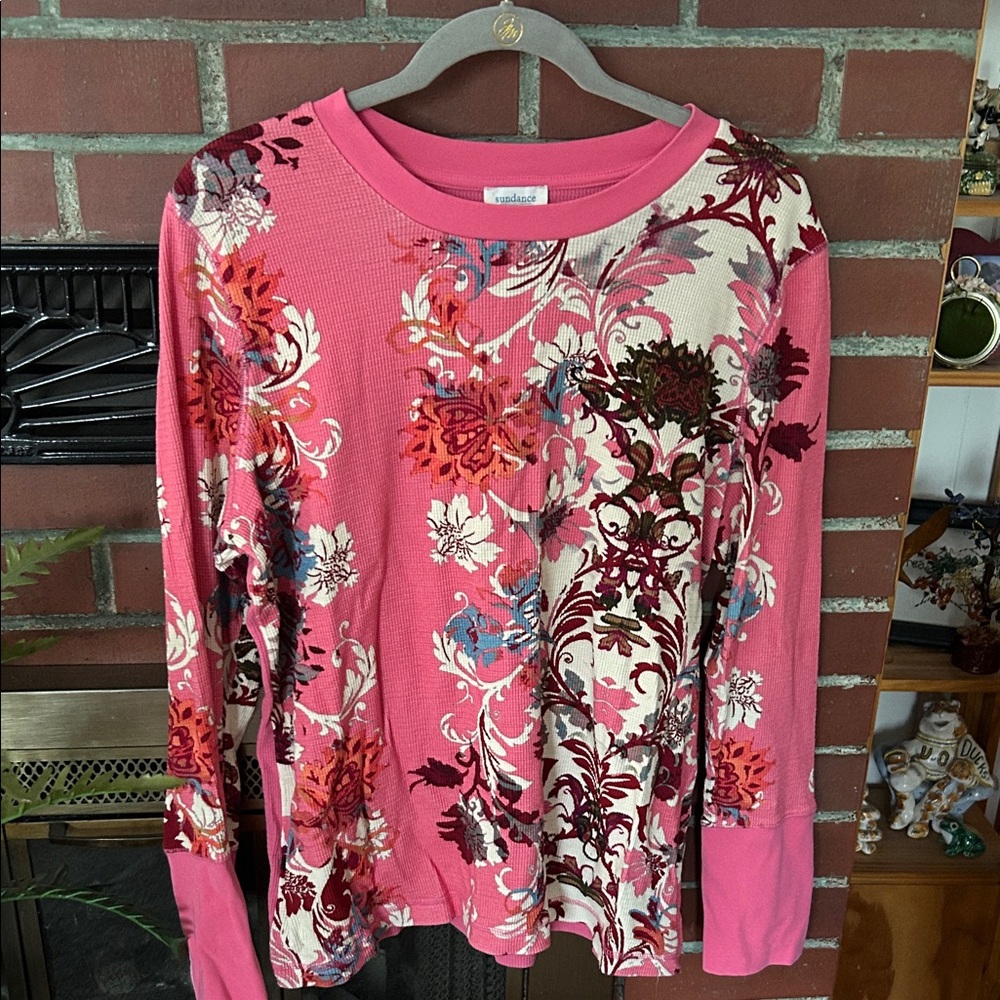 Sundance Pink Floral Long Sleeve Top
